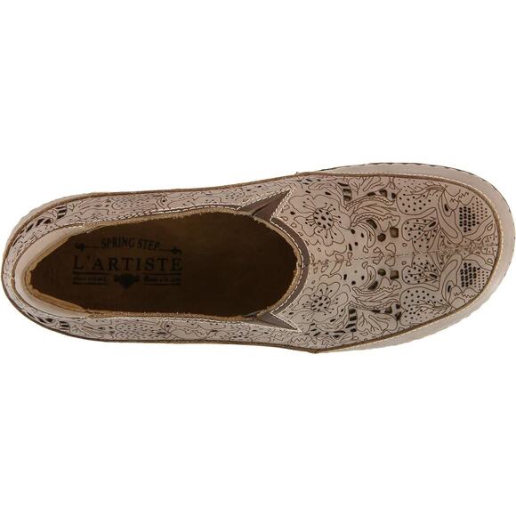 L’Artiste by Spring Step Womens Libora Leather Flat Slip on Shoe -- Grey NEW - Picture 3 of 6